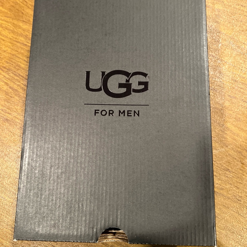 UGG Men's Adler Black Suede Slip-Ons - Picture 11 of 13